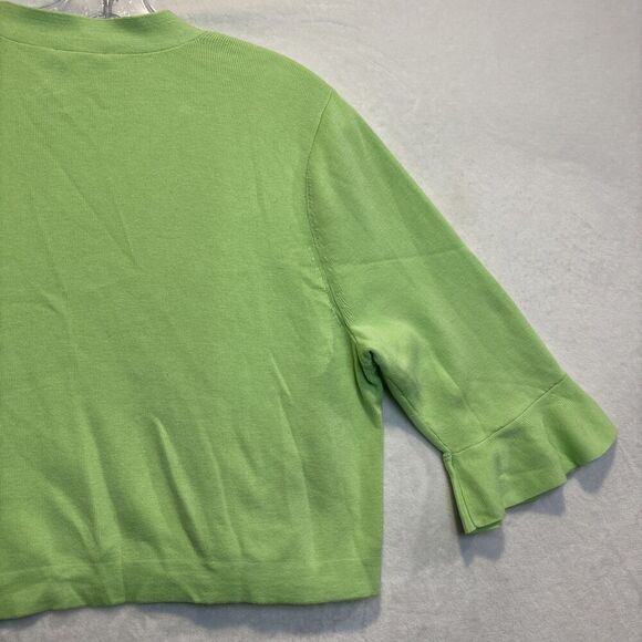 Talbots Women's Open Front Cropped Cardigan Sweater 3/4 Sleeve Flare Size XL NWT - Picture 12 of 16